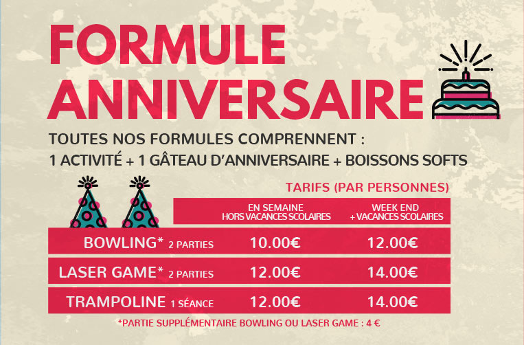 Formule Anniversaire Central8 Votre Centre Multi Loisirs A Alencon